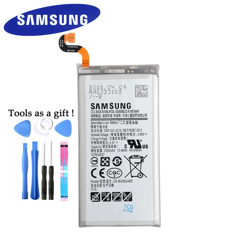 Оригинальная батарея Samsung 3500 мА/ч, EB-BG955ABE батареи мобильного телефона для Galaxy S8 Plus G955 G955F G955A G955T G955S G955P