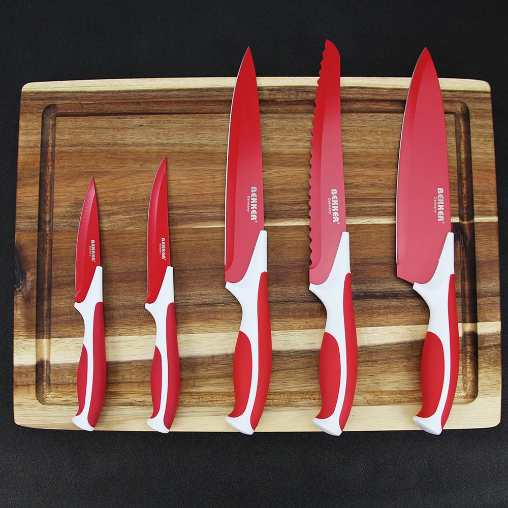 Utility 5PCS Kitchen Knife Set Stainless Steel Non stick Knives 3 5 5 8 Chef Bread