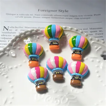 

7PCS Slime Charms Fire Balloon Parachute Resin Flatback Slime Accessories Beads Making Supplies for DIY Scrapbooking Crafts
