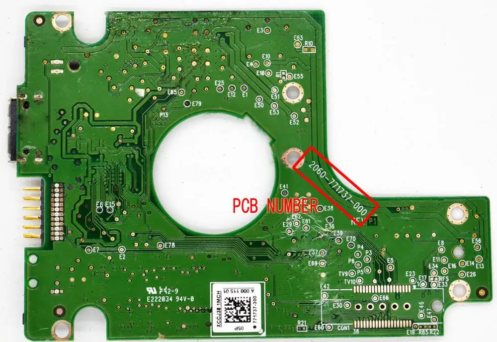 WD5000BMVW, WD3200BMVW HDD PCB/2060-771737-000 REV A, REV P1 2060 771737 000/771737-300, 771737-600,-200,-B00,-A00