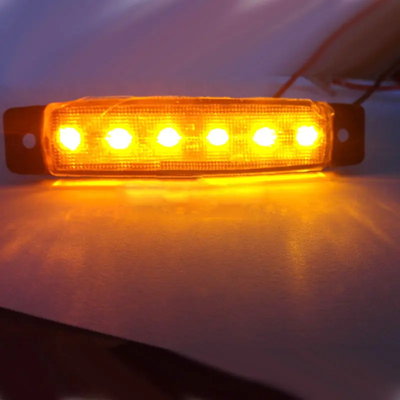 Горячая 10 шт 12В SMD 6 LED задний Боковой габаритный фонарь положение грузовик прицеп