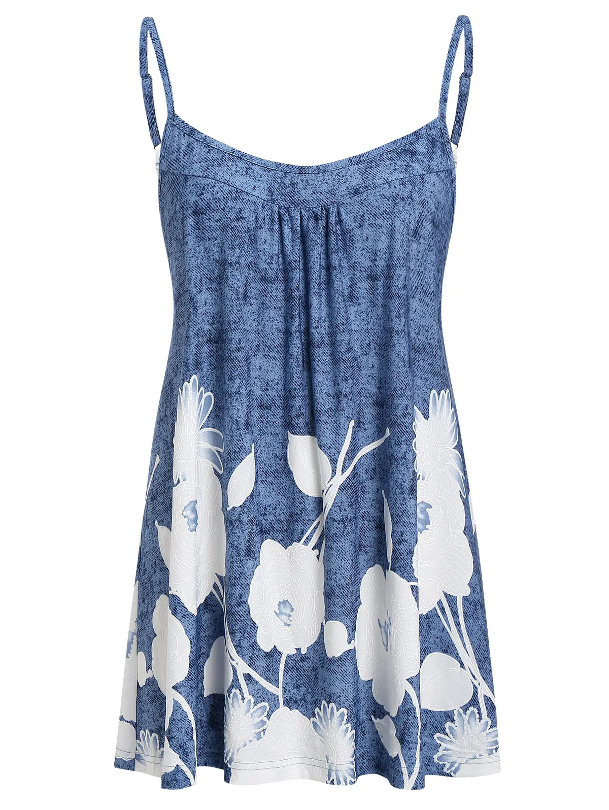 

ROSEGAL Women Plus Size Spaghetti Strap Floral Print Camis Tops Spaghetti Strap Casual Summer Camis Top Big Size 5XL Ladies Top