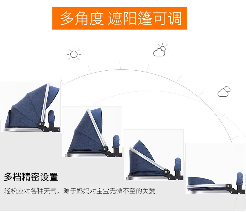 Multi-function High Landscape 2 in 1 Baby Stroller Good Quality Baby Pushchair Infant Carrier Baby Cradle Safety Carseat 3 in 1