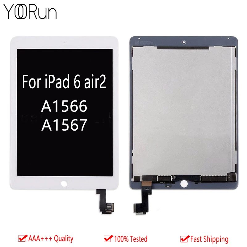 ЖК дисплей 9 7 &quotAAA для iPad 6 Air 2 A1567 A1566 сенсорный экран в сборе замена планшета ipad