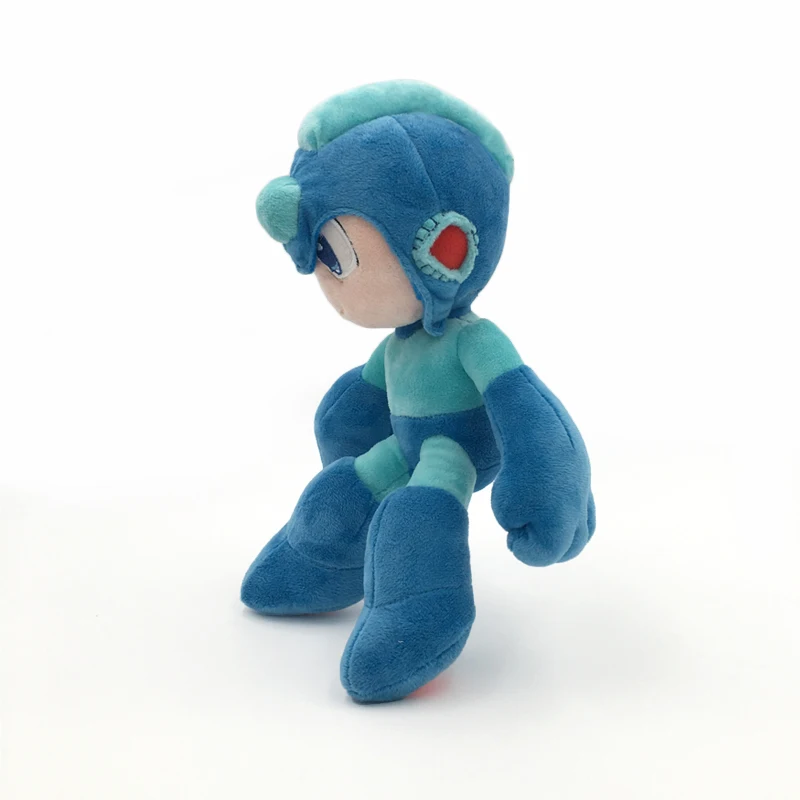 Новые 24 см Megaman игры Рокман голубой цвет плюшевые мягкие куклы электронные игры Megaman плюшевые игрушки