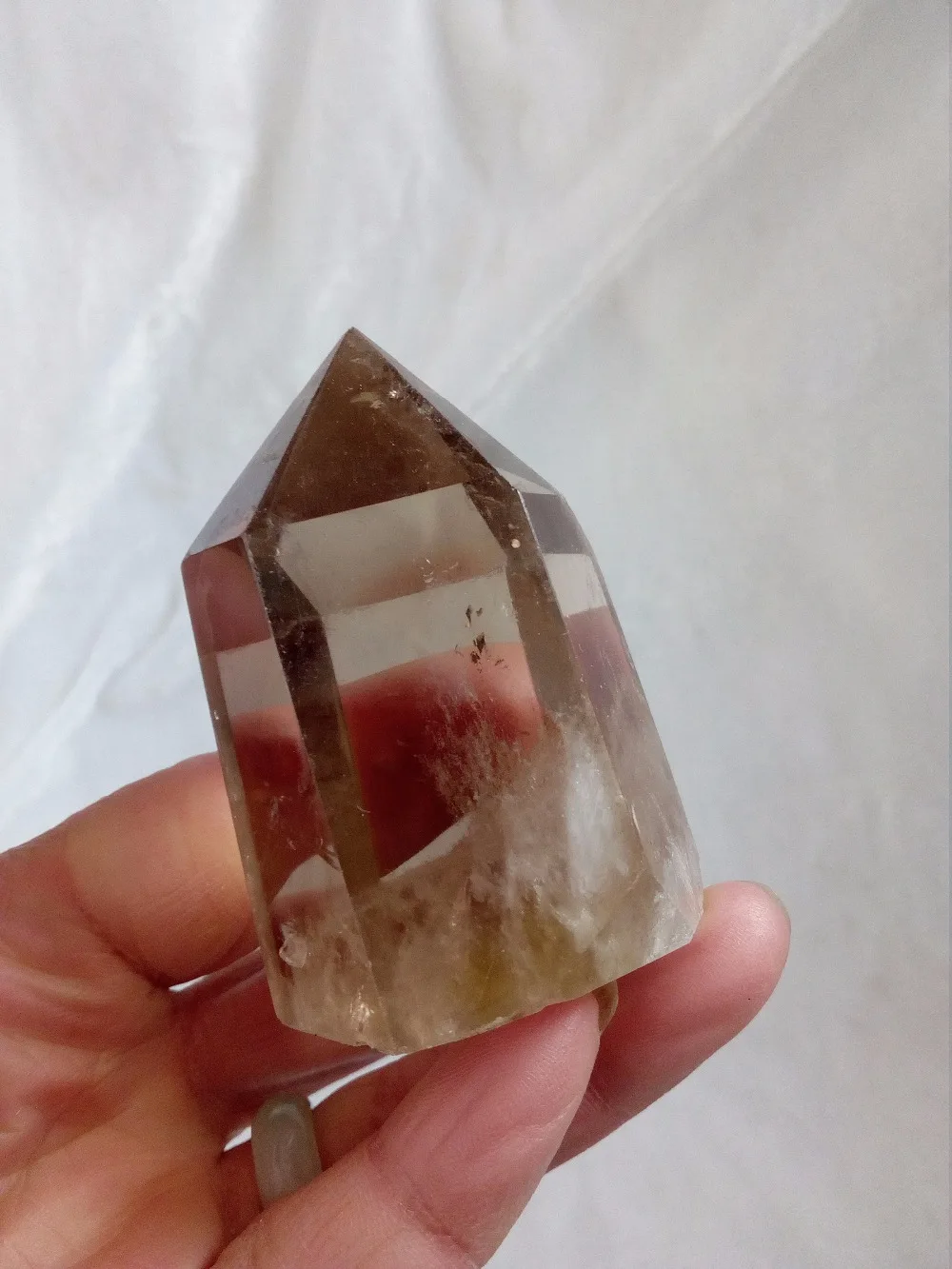 

(156g) 100% Natural Smoky quartz crystal point wand 1