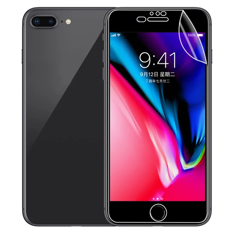 

Shockproof Anti-Fingerprint Matte Soft PET Film Dustproof Front Back Screen Protector Set For iPhone 7Plus/8Plus
