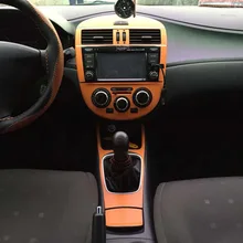 Автомобиль-Стайлинг 3D углеродного волокна салона центральной консоли изменение цвета литья наклейки для Nissan Tiida 16-17