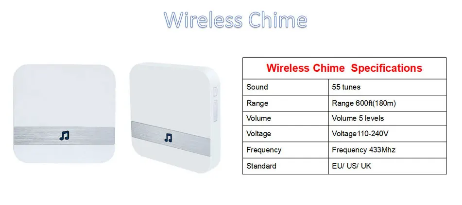 Умный беспроводной Wifi видео дверной звонок Домофон телефонный звонок Дверной звонок камера Инфракрасный пульт дистанционного записи домашний мониторинг безопасности