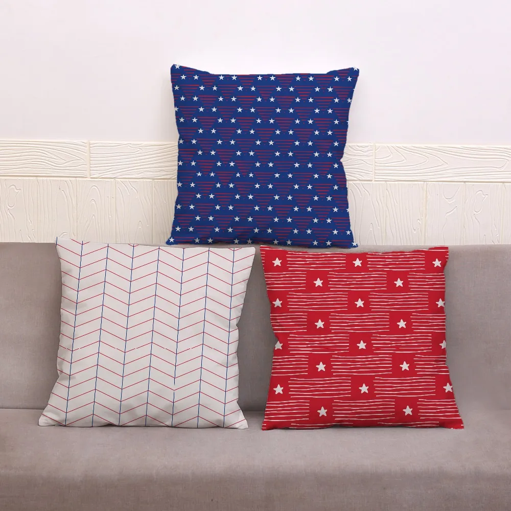 

Nordic Star Geometry Print Cushion Cover Super Soft Short Plush Throw Pillow Covers 45*45cm Pillows Cases Home Decor Pillowcase