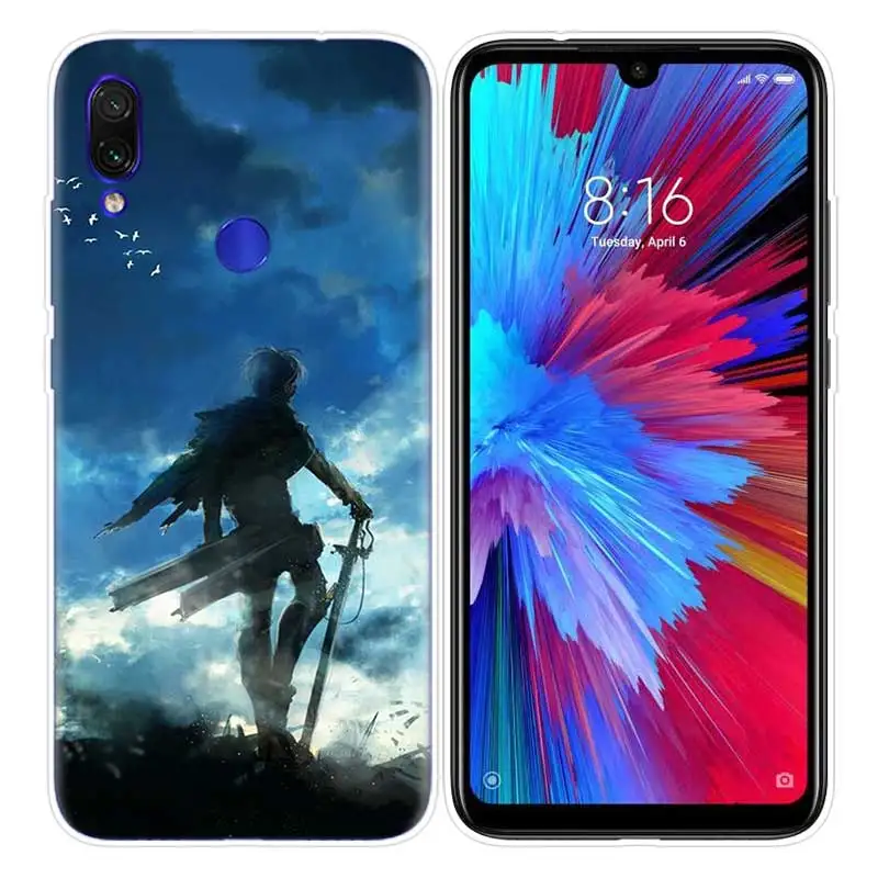 Чехол с аниме атака на титанов для Xiao mi Red mi Note 7 7S K20 Y3 GO S2 6 6A 7A 5 Pro mi Play 9T A1 A2 8 Lite Poco F1 чехол для телефона - Цвет: 04