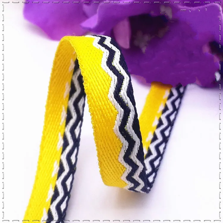 New 1CM Wide Wave Lace Ribbon Rope Embroidered Edge Belt DIY Handmade