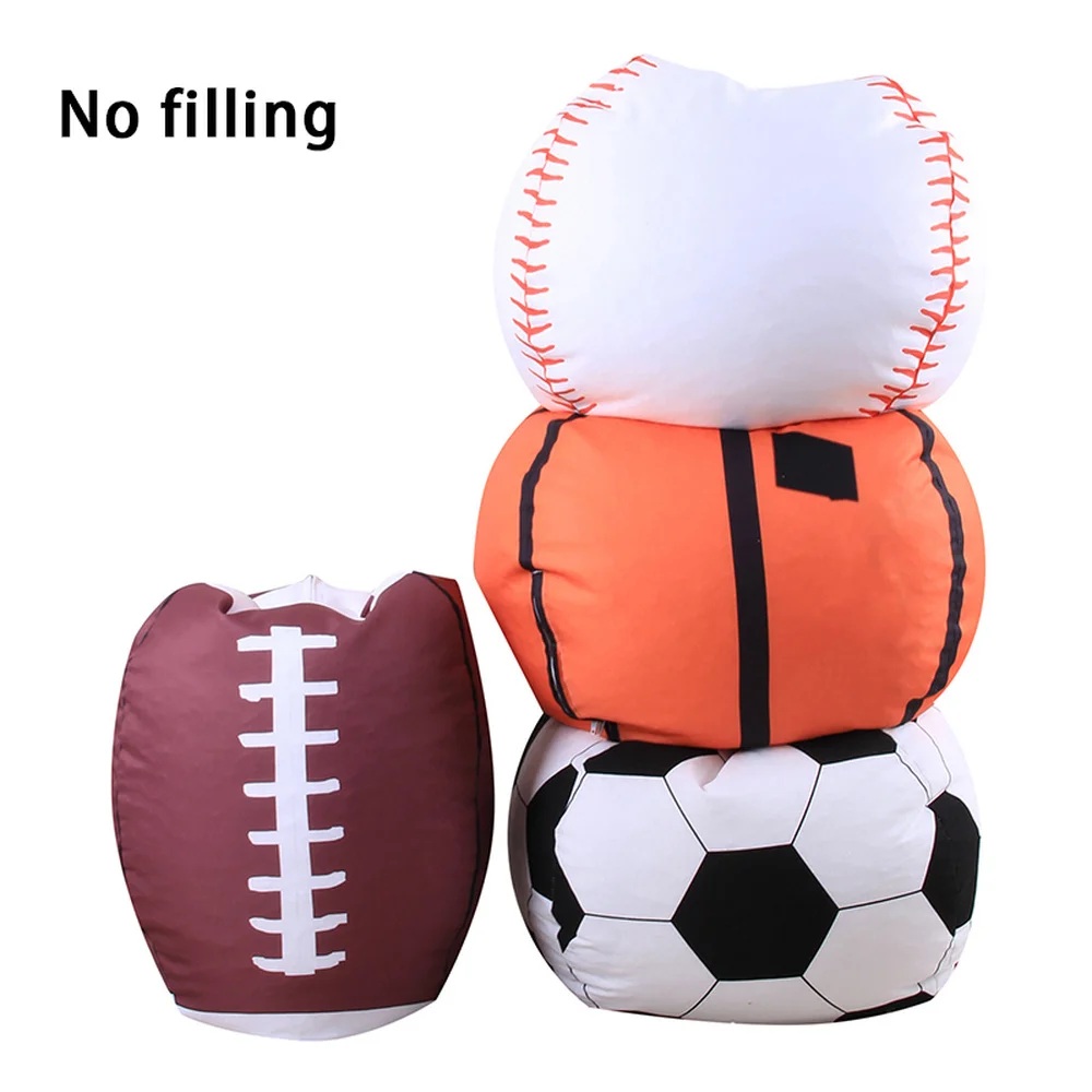 

Plush Toy Pocket Soccer Basketball Storage Bags Rugby Canvas Pocket Toy Storage Bean Bag Soft Pouch Toy Organizer