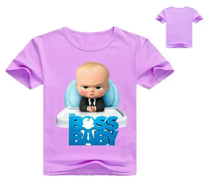 BOSS BABY/детская одежда Топ для девочек и мальчиков короткие футболки для подростков, повседневные рубашки для малышей, костюм детская одежда, футболка, топы