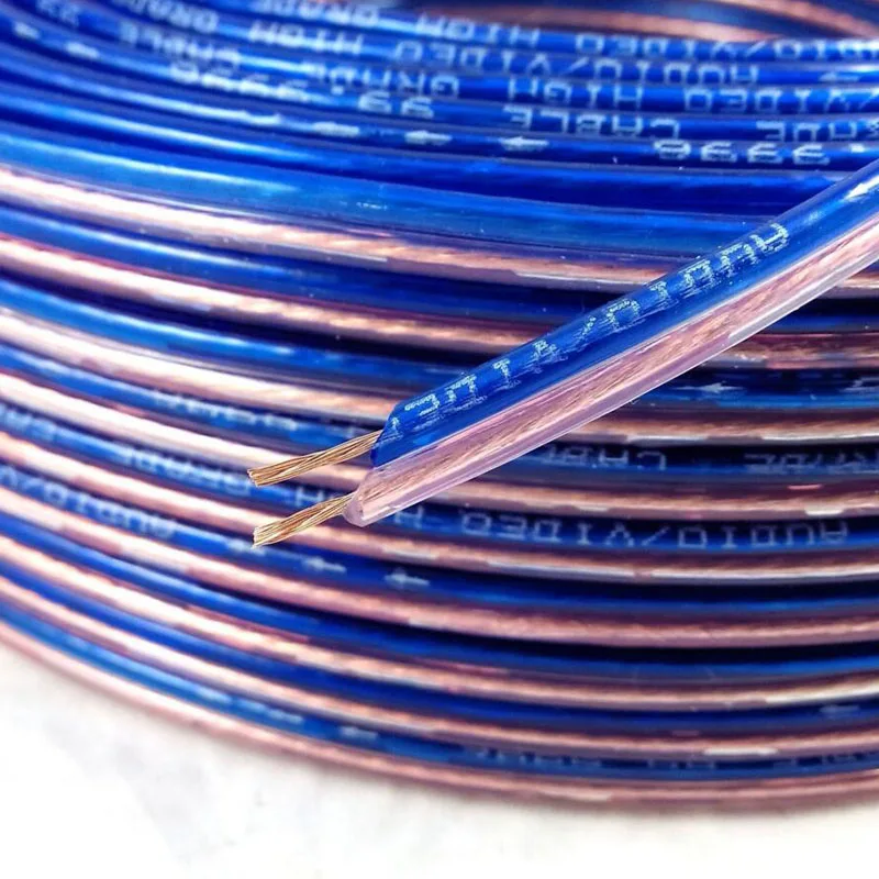 High transparent 200 core Oxygen-free Copper Speaker Stereo Speaker Wire Line audio speaker cable audio speaker wiring kit audio signal cable audio cable electrical wire cable electronic wire cable