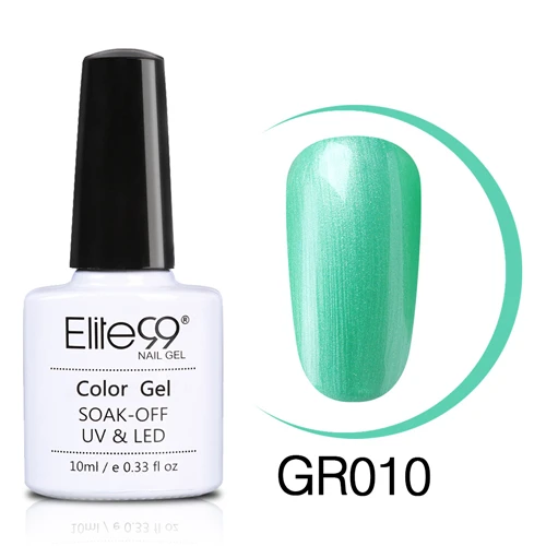 Elite99 Soak Off Green Series Гель-лак 10 мл Светодиодный УФ-гель лак для ногтей Праймер УФ гель лак для ногтей художественная краска для маникюра - Цвет: 010