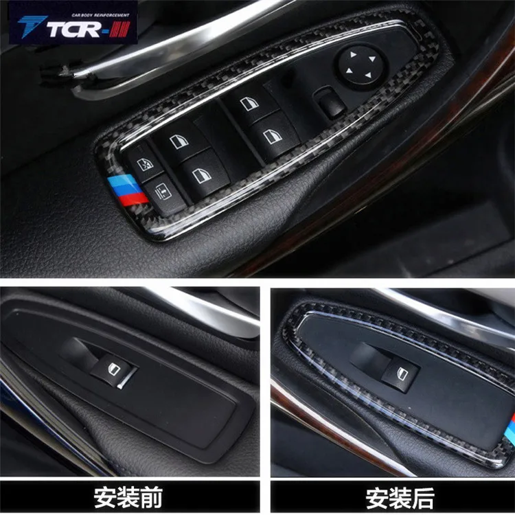 For BMW F20F21F30F341 Series 2 Series 3 Series gt carbon fiber window lift panel accessories (1)
