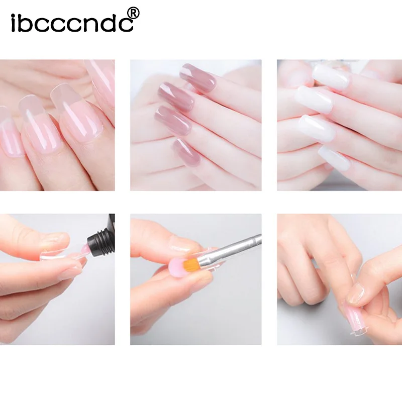 Ibcccndc 30 мл гель для наращивания ногтей УФ-гель для дизайна ногтей Твердый безбумажный гель прозрачный клей для наращивания ногтей TSLM1