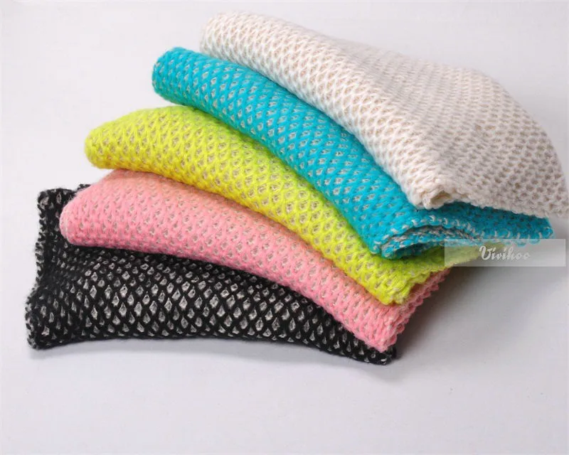 Горячая новинка популярный Короткий Повседневный высококачественный толстый вязаный шарф в стиле пэчворк для женщин, сохраняющий тепло мягкие шали, 5 стилей