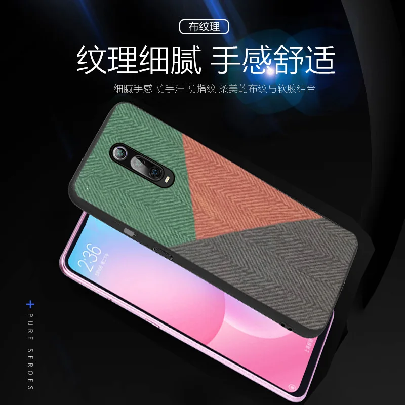 Для xiaomi mi 9T Pro Чехол Мягкий ТПУ край+ твердая ткань текстура модный защитный чехол на заднюю панель для xiaomi mi 9t mi 9t чехол для телефона