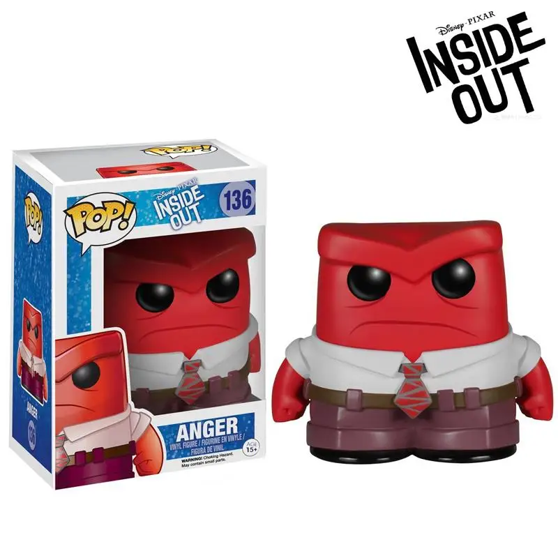 Оригинальная Виниловая фигурка Funko POP Inside Out-Anger Bobble Head Коллекционная модель игрушки с оригинальной коробкой