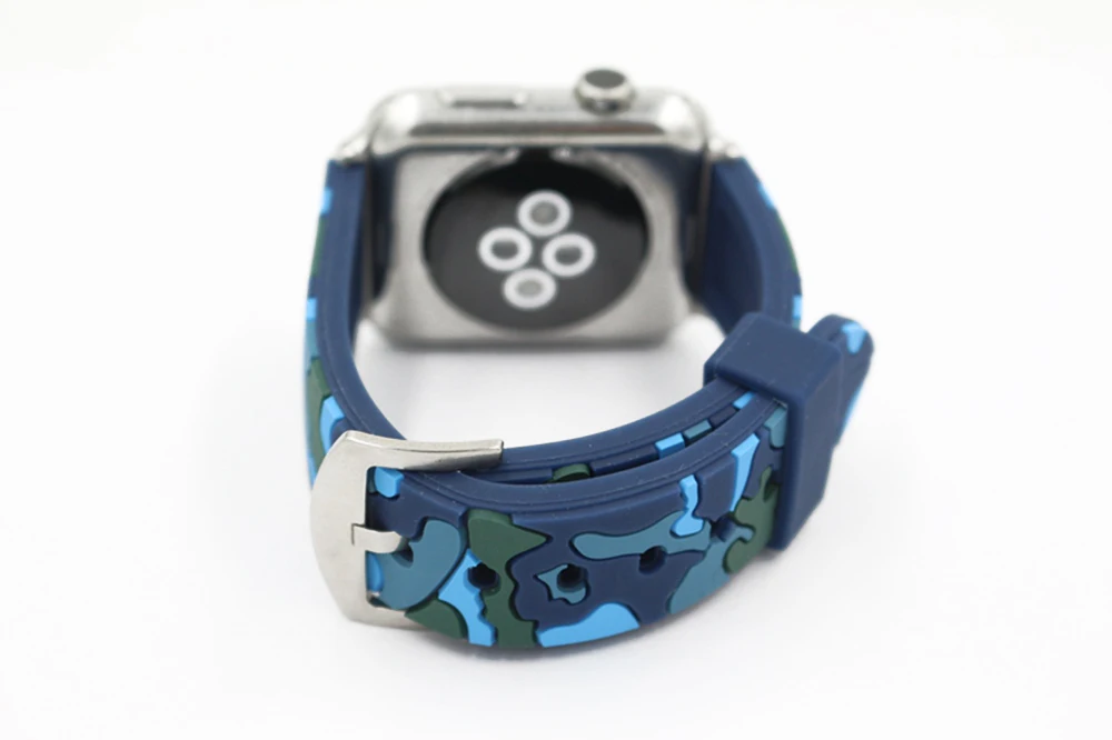 URVOI sport band for apple watch series 1 2 strap for iWatch CAMO colors Soft Silicone Replacement camouflage band with adapters24