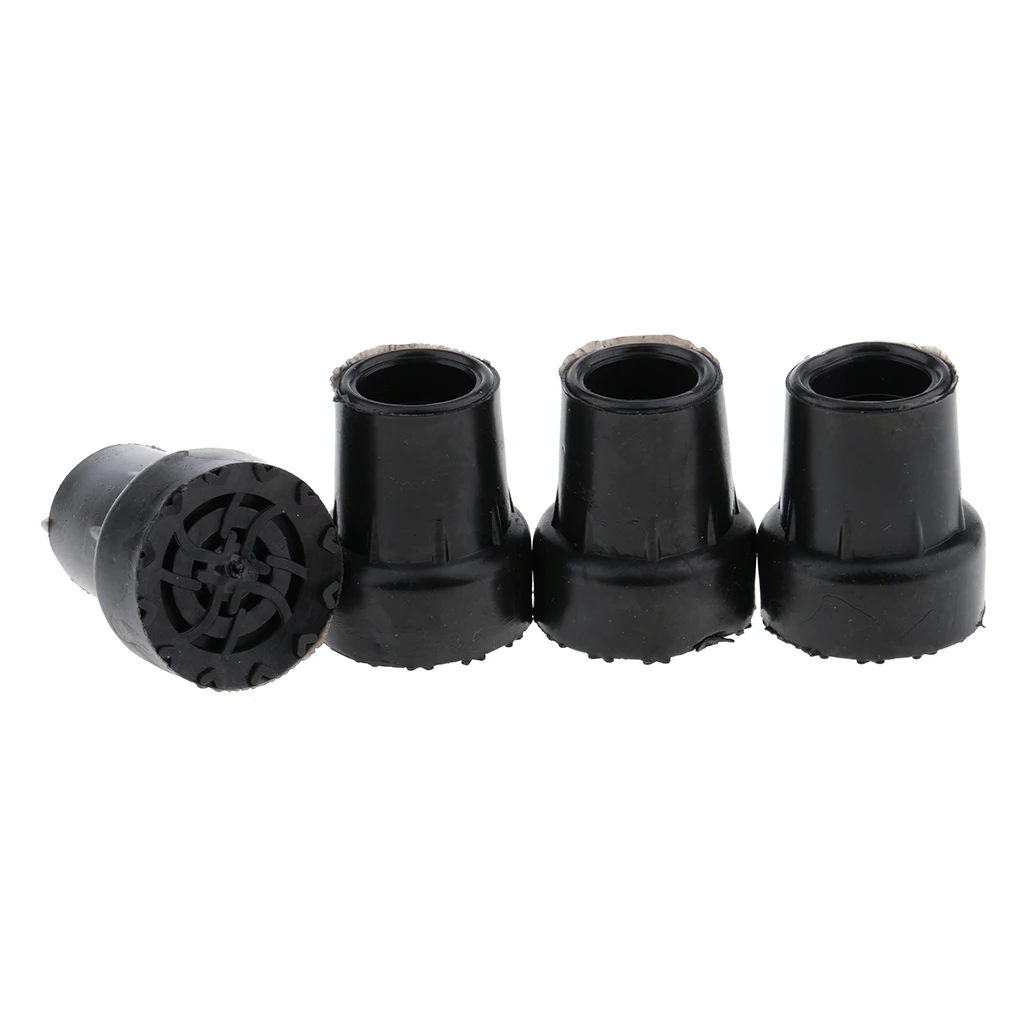 4pcs 19mm Anti Slip Rubber Crutches Tips Pad for Cane Walking Stick Crutch