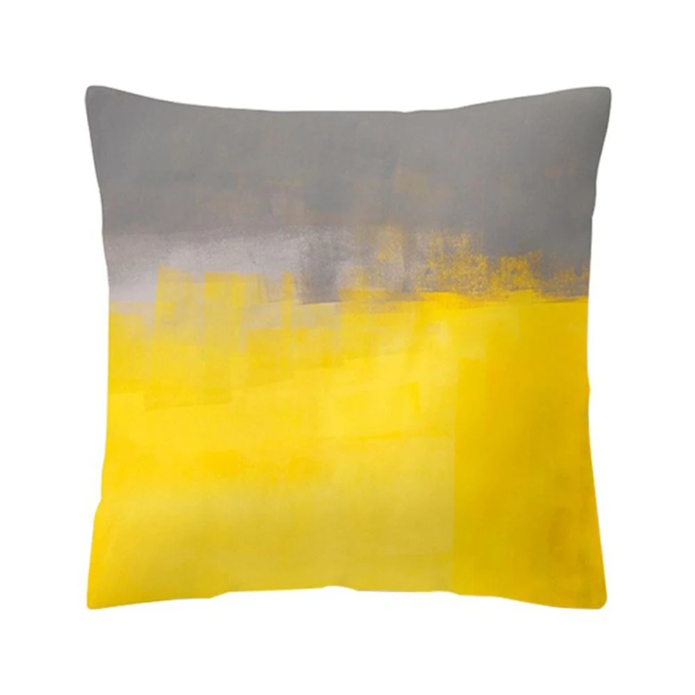 Polyester Geometric Cushion Yellow Pineapple Pillow Decorative Cushion for Sofa DIY Printed Pillow Seat Chair Cushion