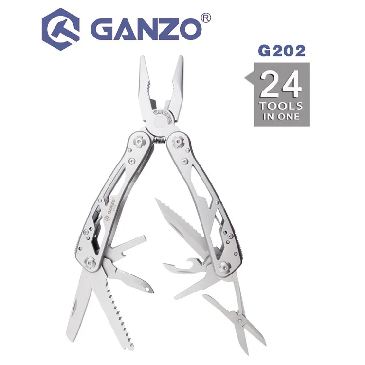 24 in 1 Multi Tool Pliers EDC Ganzo Pocket Tools Outdoor Folding Fishing Camping Hunting Pliers Tungsten Cutter Knife