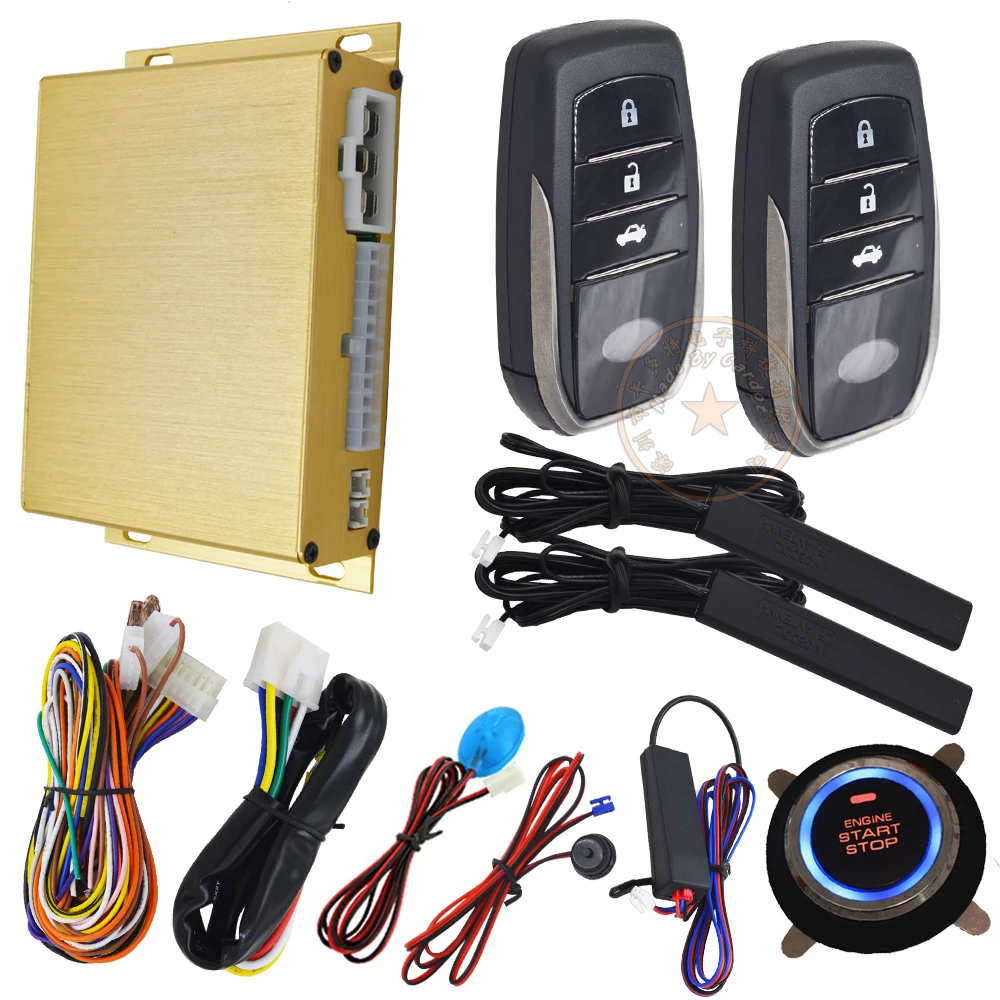 pke smart car alarm system hopping code smart key low power warning