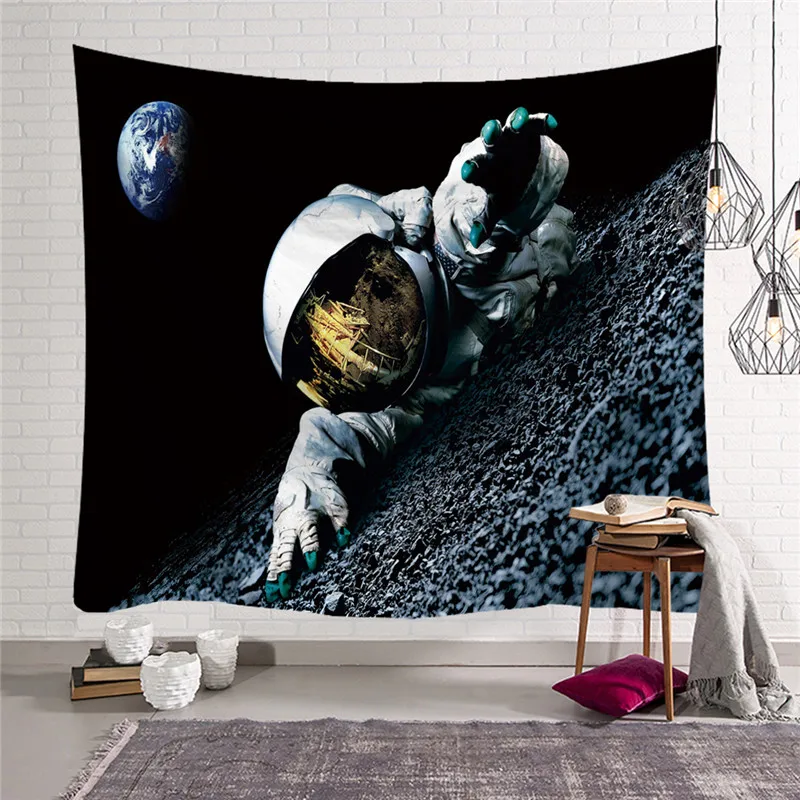 Космонавт звезды гобелены планета психоделический Настенный 3D пространство панорама украшения галактика гобелены w3-new-LS-DZR-2
