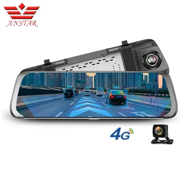 ANSTAR 4G ADAS Car DVR Android 10" IPS Stream RearView