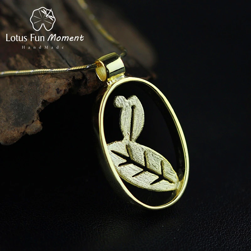 

Lotus Fun Moment Real 925 Sterling Silver Designer Fashion Jewelry Special Leaves Pendant without Necklace for Women Acessorios
