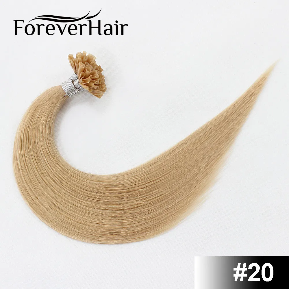 FOREVER HAIR 0,8 г/локон 1" 18" 2" Remy капсула человеческих волос наращивание с жидкий кератин красочные волосы 100 s/pack DHL Быстрая - Цвет: #20