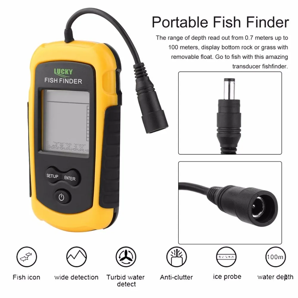 المحمولة السمك مكتشف السونار أسلم السونار fishfinder إنذار 0.7-100 متر الصيد مع بطارية مع عرض الانجليزية المحمولة السمك مكتشف السونار أسلم السونار fishfinder إنذار 0.7-100 متر الصيد مع بطارية مع عرض الانجليزية