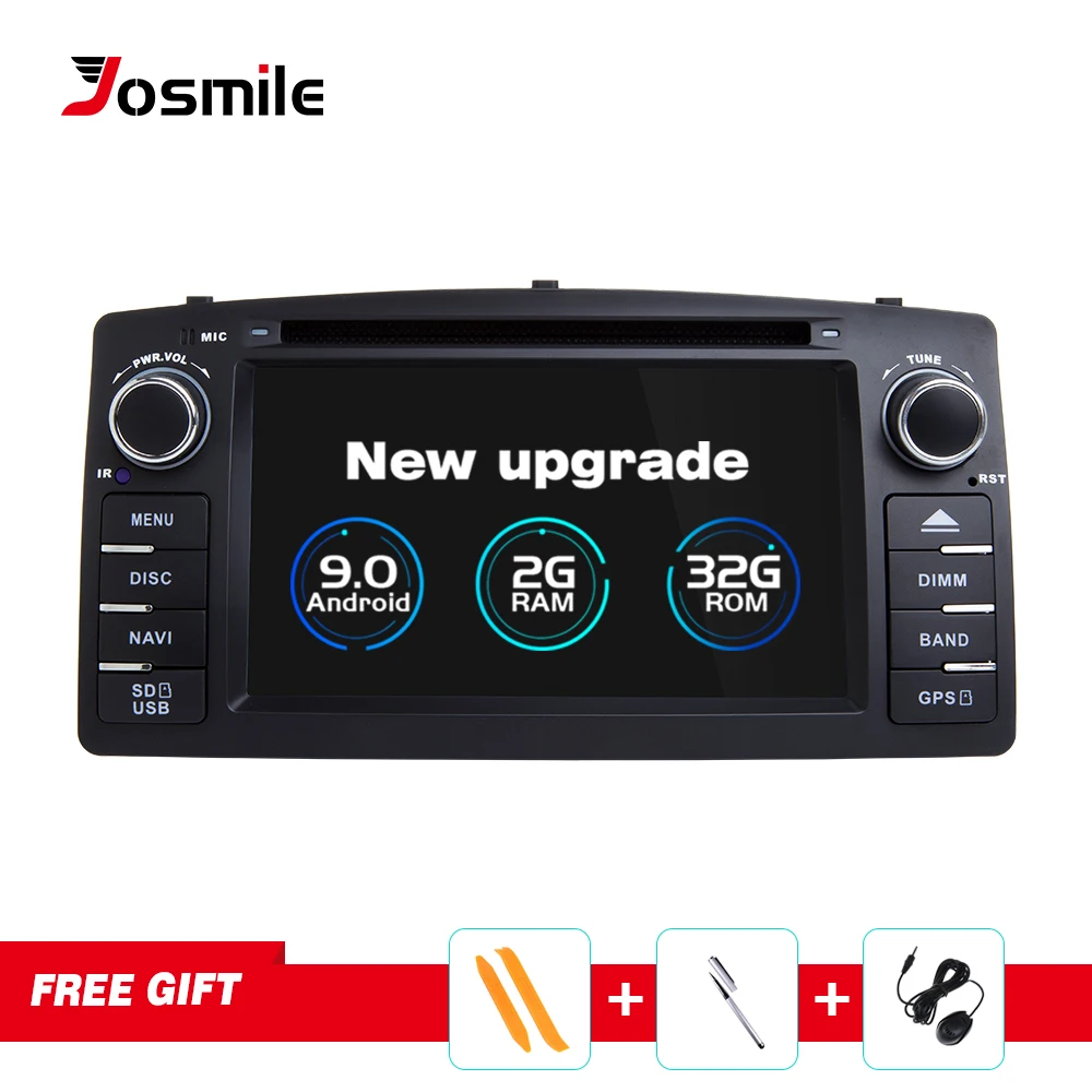 Top Josmile Android 9.0 2 Din Car Radio Car DVD Player For Toyota Corolla E120 BYD F3 2000 2003 2005 2006 Multimedia GPS Navigation 0