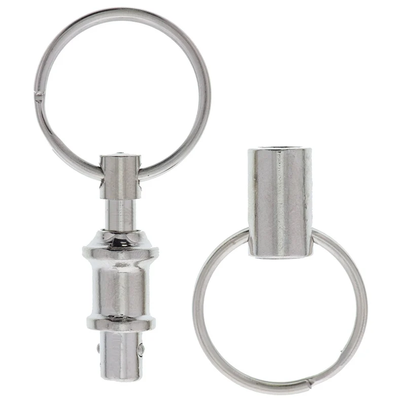 

1pcs Quick Release Detachable Swivel Keychain Key Ring Double Split Rings Outdoor Tactical Backpack Carabiner Camp Kits#FLQ201-S