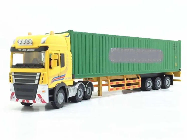 Высокая симуляция 1:50 сплав инженерные транспортные средства Maersk полу-установленный Контейнер грузовой логистический грузовик для детей игрушки - Цвет: 4