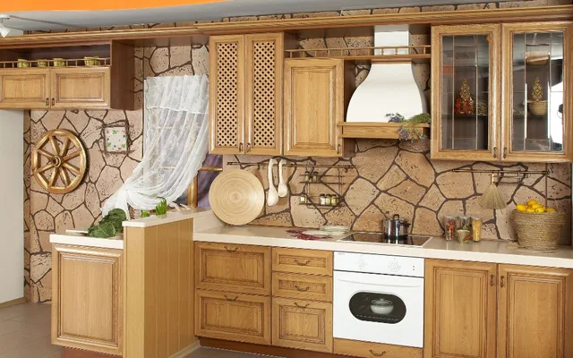 Modern style cherry wood kitchen cabinets-in Kitchen Cabinets from ... Modern style cherry wood kitchen cabinets-in Kitchen Cabinets from ...