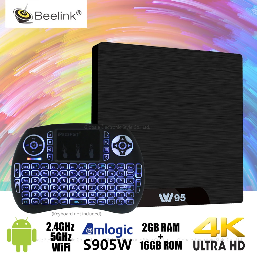 

W95 Android TV Box Amlogic S905W Quad Core 2GB 16GB Set Top Box WiFi 4K Set-top Box HDMI Media Player PK X96 mini TX3 mini
