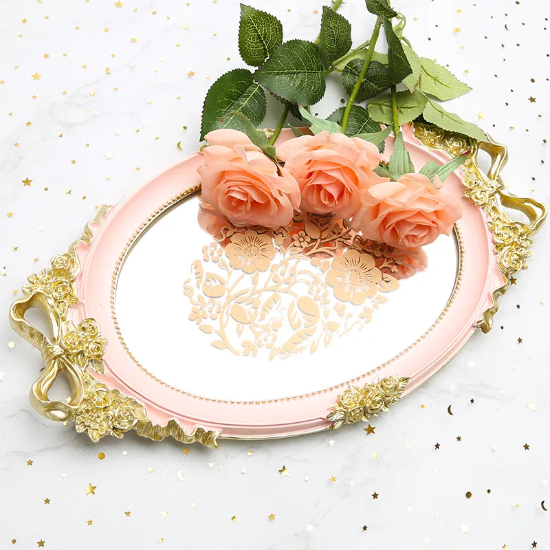 

Rococo Princess style rose silk ribbon romantic bow-knot pink tray