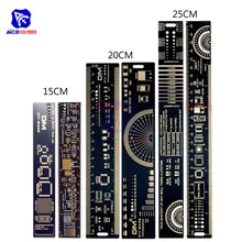 1 комплект 15 см 20 см 25 см PCB линейка Многофункциональный измерительный инструмент резистор микросхема конденсатора IC SMD диодный транзистор посылка 180 градусов