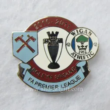 Пользовательские новейшие бейсбольные значки Премьер-лига Спорт торговли шпильки позолоченный дизайн вашего логотипа высокого качества OEM/ODM