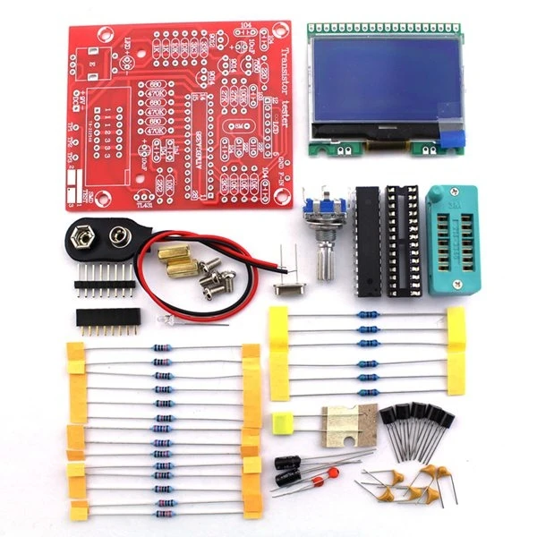 С фабрики DIY M12864 Графическая версия транзисторный Тестер Комплект LCR ESR ШИМ - Цвет: M12864