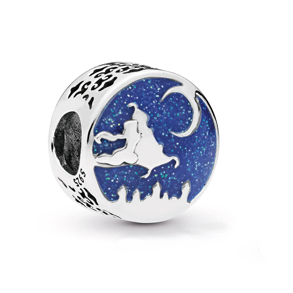 

COSEN PAN 2019 Original 1:1 New DISNE ALADDIN AND JASMINE MAGIC CARPET RIDE CHARM 925 Silver DIY Beaded Women's Luxury Jewelry
