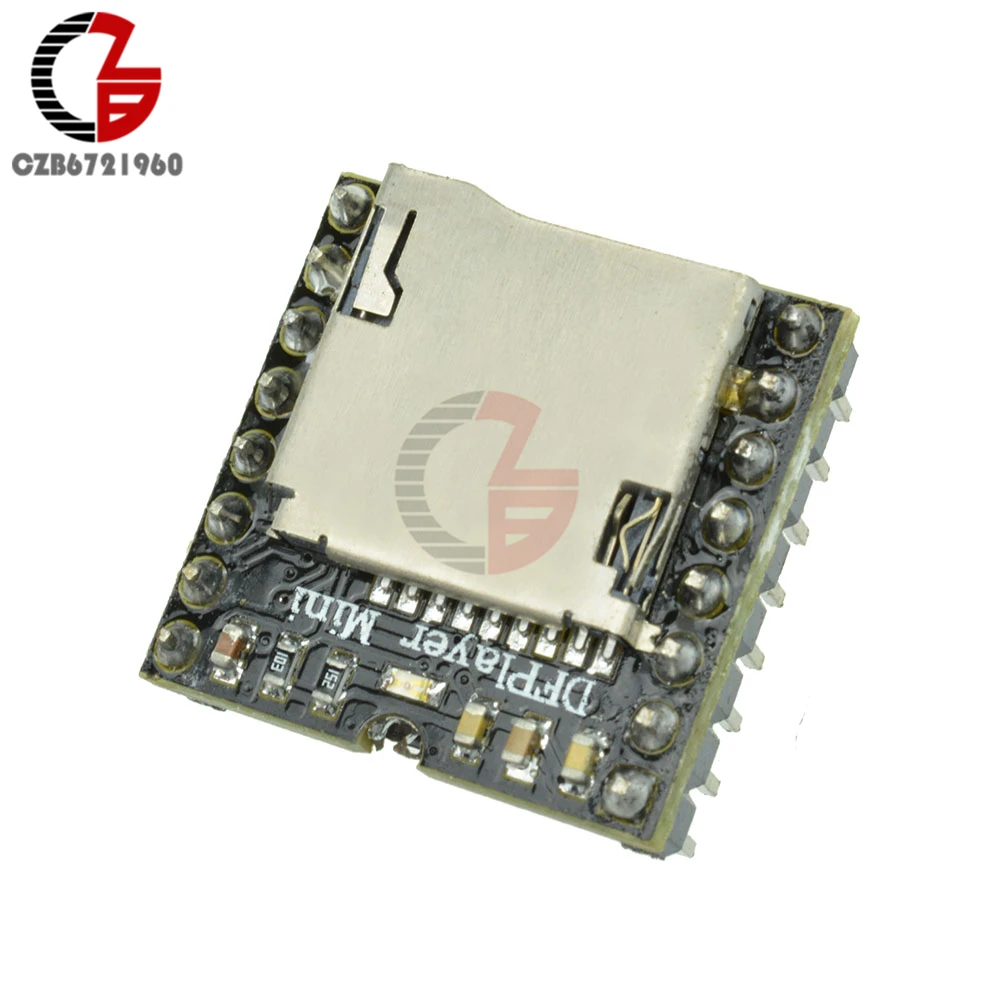 

10Pcs DFPlayer Mini MP3 Player Module MP3 Voice Decode Board for Arduino Support TF Card U-Disk IO/Serial Port/AD DIY Electronic