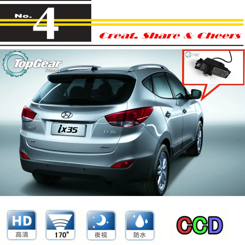 

Car Camera For Hyundai ix35 / Tucson 2009~2016 High Reverse Rear View WaterProof Back Up Camera For PAL / NTSC Use + RCA