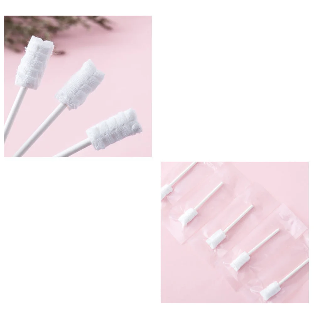 30Pcs Medical safe Baby Tongue Cleaner Disposable Gauze Toothbrush Paper Rod Oral Stick