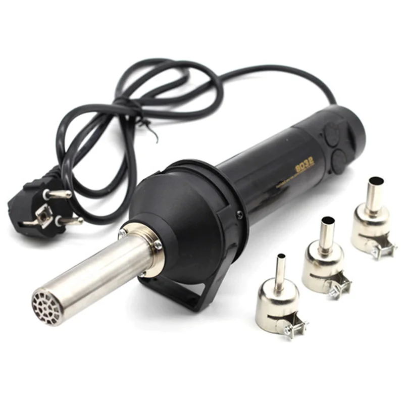 

220V Portable Bga Rework Solder Station Hot Air Blower Heat Tool 8032 Hand-Held Hot Air Tool 3Pcs Nozzle Eu Plug