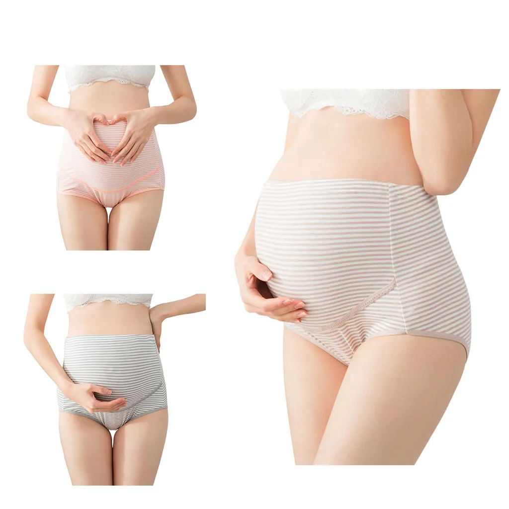 

Women panties high waist pregnant women's underwear striped Cotton Women's panties #7